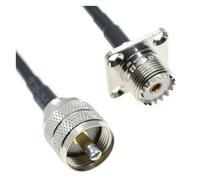 RG58 UHF To PL259 SO239 Male Female Plug Jack Right Angle Crimp Coaxial Connector RF Antenna Extension Coax Cable 50ohm 5M(TYPE E,3M)