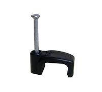 Rg59 + 2 core Shotgun Cable Clips 4mm in Black UNIFIX Twin & Earth V44186