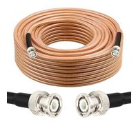 RG8X BNC Extension Cable, Low Loss BNC Male to BNC Male Coaxial Cable, 50 Ohm Flexible Coax Jumper with Dual-Layer Strain Relief for CCTV Security Camera, RF Antennas, Oscilloscope 75FT