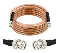 RG8X BNC Extension Cable, Low Loss BNC Male to BNC Male Coaxial Cable, 50 Ohm Flexible Coax Jumper with Dual-Layer Strain Relief for CCTV Security Camera, RF Antennas, Oscilloscope 10FT