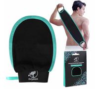 R'GANIA Deep Exfoliating Glove & Back Exfoliating - 100% Viscose Korean Exfoliating Glove for Removing Dead Skin, Keratosis Pilaris & Self Tanning - Full Body Scrub for Smooth