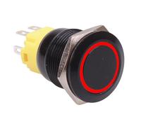 RGB 19mm Black Vandal Resistant Momentary Metal Push Button Switch 12V DIY Hobby Auto Electronics Electrical