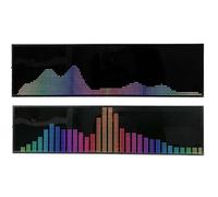 RGB Audio Level Bar Display Analyzer Board, LED Music Spectrum Display, with 36 Display Styles, 16 Colors, 4 Frequency Ranges, 5 Clock Modes and 6 Floating Points, for Car, Studio, Desktop Ornaments