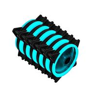 Rgb Case Fan 120mm 3pin Molex Colorful Fluid Bearing LED PC Computer Cooling Fans Radiator Ventilador 12V (Blade Color : 6Pcs Blue 1 Ring)