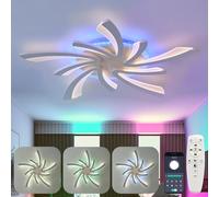 Rgb Ceiling Light With Built-In Speaker Sound Bedroom Ceiling Lamp Living Room LED Dimmable Ceiling Lighting With Remote Control Memory Function Modern Flower Ceiling Lights With APP Smart White Lamps