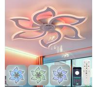 Rgb Ceiling Light With Built-In Speaker Sound Bedroom Ceiling Lamp Living Room LED Dimmable Ceiling Lighting With Remote Control Memory Function Modern Flower Ceiling Lights With APP Smart White Lamps