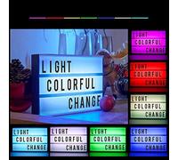RGB COLOR CHANGING A4 CINEMATIC LIGHT UP LETTER BOX LED LIGHT BOX for WEDDING PARTIES USB and BATTERY POWER 168 COLOR LETTER CARD with REMOTE CONTROL