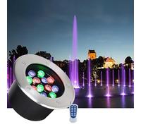 RGB Color Changing Floor Light - Ground LED Landscape Lights - With Remote Control Spotlights, IP67 Waterproof Adjustable Brightness Led Recessed Floor Spotlight, for Gardens, Gazebos, Terraces(3w(85-