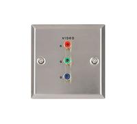 RGB component video wallplate white