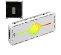 RGB Control Hub - Magnetic 3-Pin PWM Fan Splitter With Remote | Compact 12×1×5.5 Cm ABS Lighting Unit, Desktop Theatre Ambience Enhancer, Playroom Party Accessory For Room Users