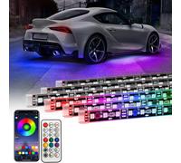 RGB Flexible Car Underglow Light Strip 12V LED Underbody Ambient Light With App Control Neon Auto Decorative Atmosphere Lamps