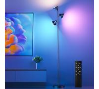 RGB Floor Lamp, 36W Bright LED Standing Lamp with 3 Swivel Lights, Color Changing Tree Tall Lamp with Remote, Stepless Dimmable Modern Floor Lamps for Living Room, Bedroom, Gaming Room,Office