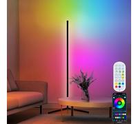 RGB Floor Lamp APP Control 16 Million Colors 6 Lighting Modes Bluetooth Smart Corner Atmosphere Light Modern Standing Lamp or Bedroom Living Room
