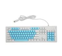 RGB Gaming Keyboard 4.9Ft 104 Mechanical Keys Streamlined for Home Office Gaming Enjoyment USB Keypad Office Game Enthusiast Essential (Brown Switch(Blue White Keycaps))