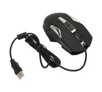 RGB Gaming Mouse, Ergonomic Design High Precision Plug and Play Custom Macro Programming Wired Gaming Mouse Multifunction for PC (Black)