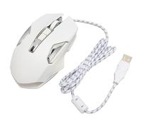 RGB Gaming Mouse, Ergonomic Software Support DIY Shortcut Keys, Adjustable 7200 DPI USB Gaming Mouse for PC (White)