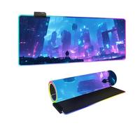 RGB Gaming Mouse Pad Mat for Boys Teen Aldult- 14 Lighting Modes - XXL Large PC Keyboard Desk Mat - Extended LED Mousepad for Gaming - Gamer Room Accessories (Pattern 1,700x300mm)