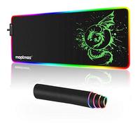 RGB Gaming Mouse Pad, Soft Extra Large LED Mouse Pad with 15 Lighting Modes,Anime Dragon Mouse Pad Mat,Smooth Surface Waterproof Gamer Mouse Pad for Computer 31.5 X 12 Inch (Green)