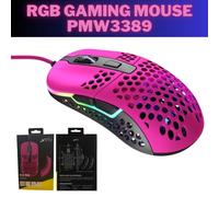 Xtrfy M42 RGB, Ultra-Light Wired Gaming Mouse, Cutting-Edge Pixart 3389 Sensor, Modular Casing (2 Sizes incl.) Adjustable RGB Lighting, Pink Edition