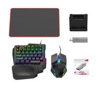 RGB gamings Keyboard Mouse Set - Light Up Plus, Half Hand Design, Ergonomic Controller Combo | Esports Programming Setup System, Fast Response gamings Control Kit, For PC Competitive Play Use