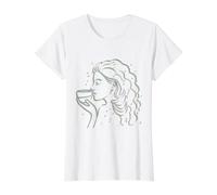 RGB Glitch Line Art Woman Silhouette Value Graphic T-Shirt