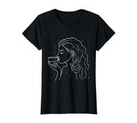 RGB Glitch Line Art Woman Silhouette Value Graphic T-Shirt