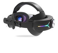 RGB Head Strap for Oculus Quest 3, MTomatoVR Replacement Strap Built-in 8000mAh, Enhance 5-7 Hours Gaming Time, Comfort Support VR Accessaries Compatible with Meta Quest 3, Black