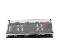 RGB Hub, ARGB Fan Hub 2 in 1 RGB Dimming PWM Temperature Control Speed Regulation 8 Ports 12V 4PIN ARGB PWM Hub Professional for Computer Case Fan