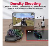 RGB Keyboard Mice Set - Type C 5V Half Hand Controller Converter Wired Backlit Mechanical Feel Keys Responsive Mouse | Mobile Battle Royale Programming Office Esports Productivity Desk