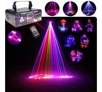 RGB Laser Animation Disco DJ Light Projector Beam Lines Stage DJ DMX Dance Bar Party Effect Christmas Decoration Lamp Show G23R 0.5W Laser
