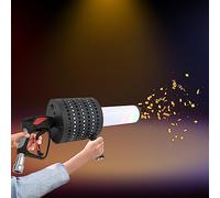 RGB LED CO2 Cannon Jet Smoke Machine, DJ Disco Stage Effect Confetti Spraying Gun Handheld Fog Lights Equipment