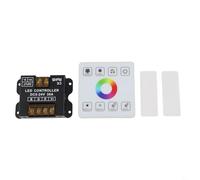 RGB LED Controller with Wireless RF Remote and Capacitive Touch Panel Dimmer for DC 5V 24V Strip Lights, Supports Memory Save and Easy Installation