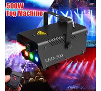 RGB LED Fog Machine Smoke Machine 500W Wireless Remote Control DJ Disco Party UK