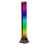 RGB Led Light Bar, Voice Activated Pickup Music Rhythm Lights, 16 Million Colors, APP Control, Music Sync Ambient Lighting for Party TV Backlight PC Gaming Monitor Desk