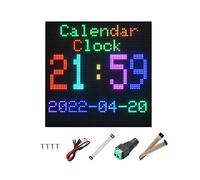 RGB LED Matrix Panel 64×64 Pixels, 3mm Pitch, 4096 Individual RGB LEDs Full-Color Display Support Arduino, Raspberry Pi, Adjustable Brightness, Allows Displaying Text, Colorful Images, Animation