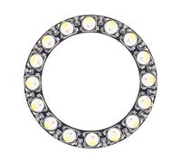 RGB LED Ring Board with SK6812 Chip, 16 - Bit RGB and Fluorescent White LED Ring Light Driver for Wall Clock, Decorative Lighting, and Microcontroller Projects