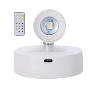 RGB LED Spotlights, Rechargeable LED Spotlight, Remote Control Small Wireless Lights, Versatile Uplighting Design, Compact and Portable, 7.8x7.8x7cm for Display Cabinet, Art Statue, Plant Uplighter