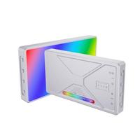 RGB LED Video Light Portable LED Camera Light Panel 225 Beads Full Color CRI 95+ 4000mAh Rechargeable Photography Fill with Cold Shoe Mount for Smartphones Tablets Laptops