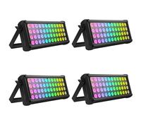 RGB Light Bar, DELIBANG LED Wall Washer dmx512 Flood Light 80W Equivalent Adjustable Stage Floodlight 48 LEDs Spotlight for DJ Disco Party Halloween Christmas Festival, 4PCS