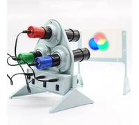 RGB Light Color Synthesis Demonstrator, 3-Color Adjustable Optics Experiment Device with Adjustable Brightness, Beam Angle and Light Direction, for Physics Labs and Classrooms
