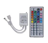 RGB Light Strip Remote Controller, 2-in-1 4 Pin Dimmer Brightness Flash Mode Control Options for LED Tape Light,12V DC 2 Ports LEDs Rope Lighting