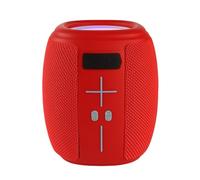 RGB Loud Speaker - Mini Music Speaker, 11.4x11.4x13.1cm Wireless Song Box with Black Red Options, Abs Cordless Music with Changing Lights, Stereo Sound Bar, Compact Audio Gadget for Travel