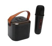 RGB Mini Karaoke Machine Set, Portable Bluetooth Stereo Speaker with 1 Microphone for Kids Adults, Support 512G Storage, Home Handheld Karaoke Machine for Party Birthday (Black)