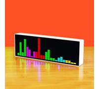 Rgb Music Spectrum Lights, Rhythm Light LED, Time Display, Alarm Setting, Atmosphere Lights for Parties, Events, Leisure and Entertainment white