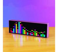 Rgb Music Spectrum Lights, Rhythm Light LED, Time Display, Alarm Setting, Atmosphere Lights for Parties, Events, Leisure and Entertainment purple