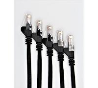 RGB Networks Ltd 5-pack 0.5m patch lead RJ45 Cat 6 Ethernet LAN Network Cable bundle multiple Red Green Blue Black internet Lan, Home office school snagless moulded phone (0.5, Black)