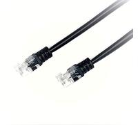 RGB Networks Ltd High Speed ADSL 2 + Cable Telephone Extension RJ11-RJ11 20m Cat5e BT Broadband gold plated connector Premium Quality (20m Black)