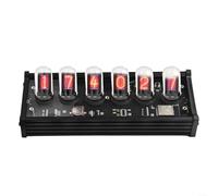 RGB Nixie Tube Clock, DIY Digital Tube Clock With 6-Digit LCD Kit RGB Analog Digital Clocks IPS Luminous Analog Clocks