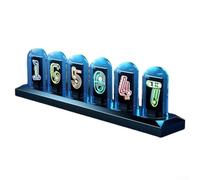 RGB Nixie Tube Clock DIY Digital Tube Clock With 6063 Aluminum Alloy Base Quartz Glass Tube Customizable RGB Lighting 1.14 Inch Color Screen For Desk Shelf(A)
