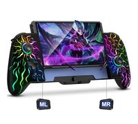 RGB Programmable Wireless Switch Controller Replacement for Nintendo Switch/OLED,One-Piece Switch Pro Controller with Hall Effect Joystick/Auto Turbo/Vibration/Precise Motion Control/Wake-Up